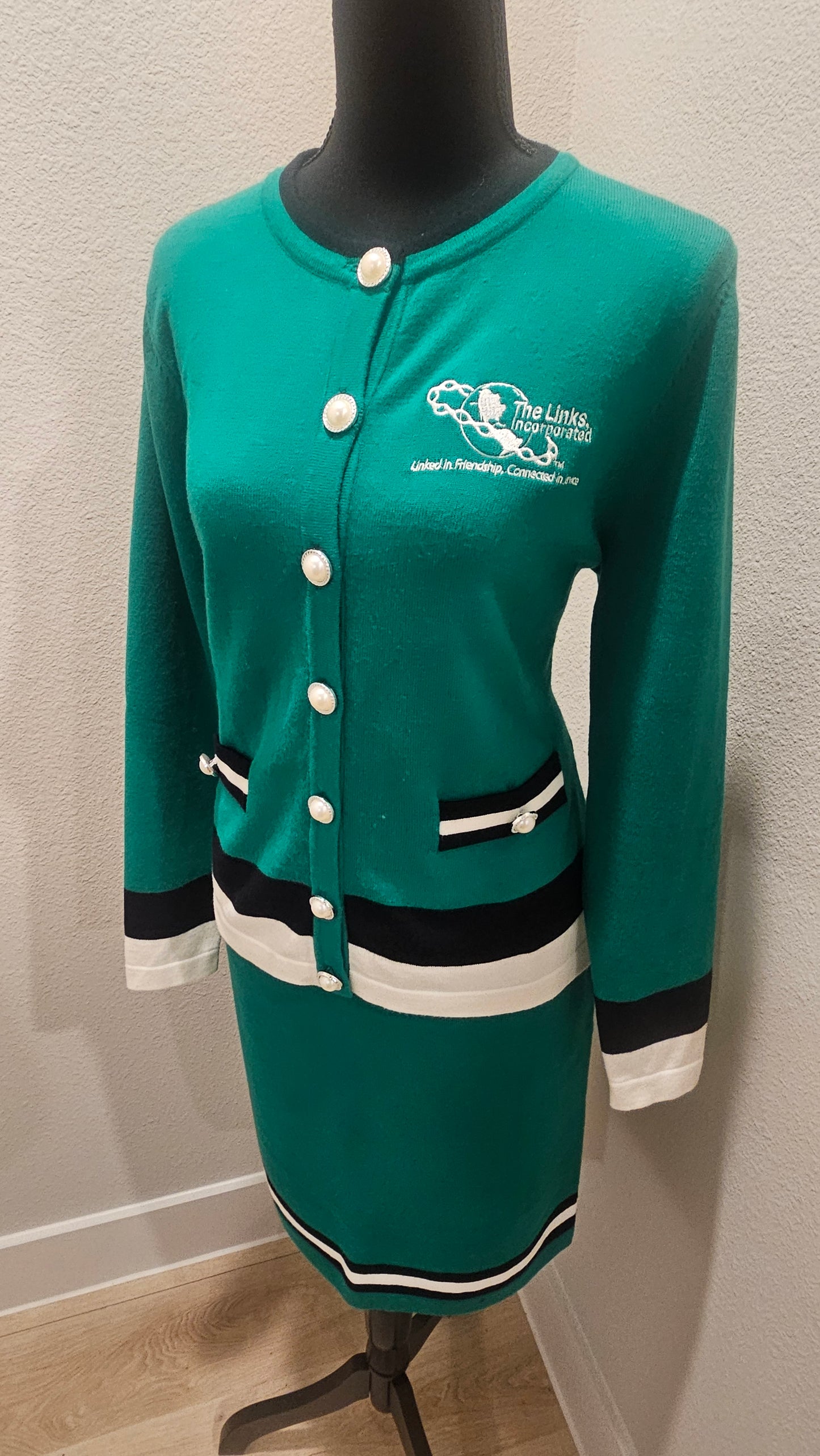 Links Knit Suit -Green