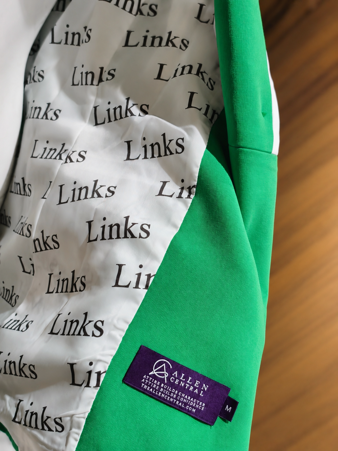 Green Blazer with White Piping
