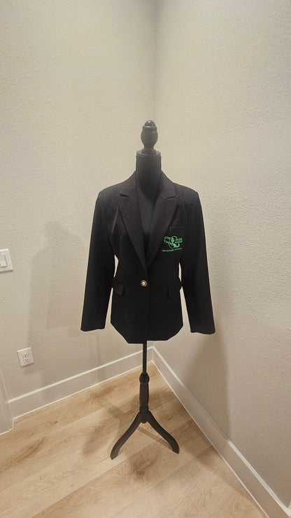 Links Black One-Button Blazer