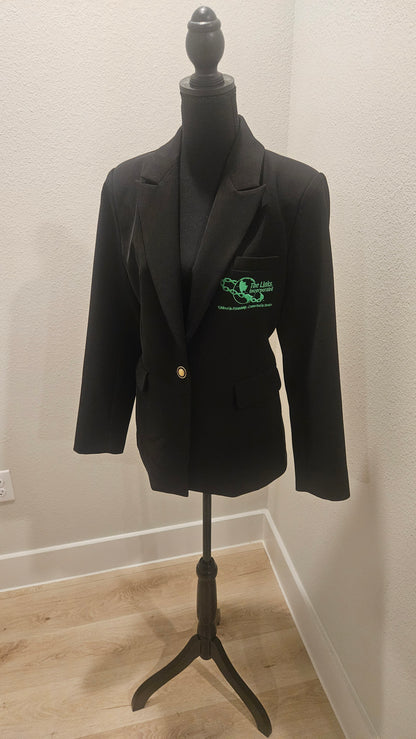 Links Black One-Button Blazer