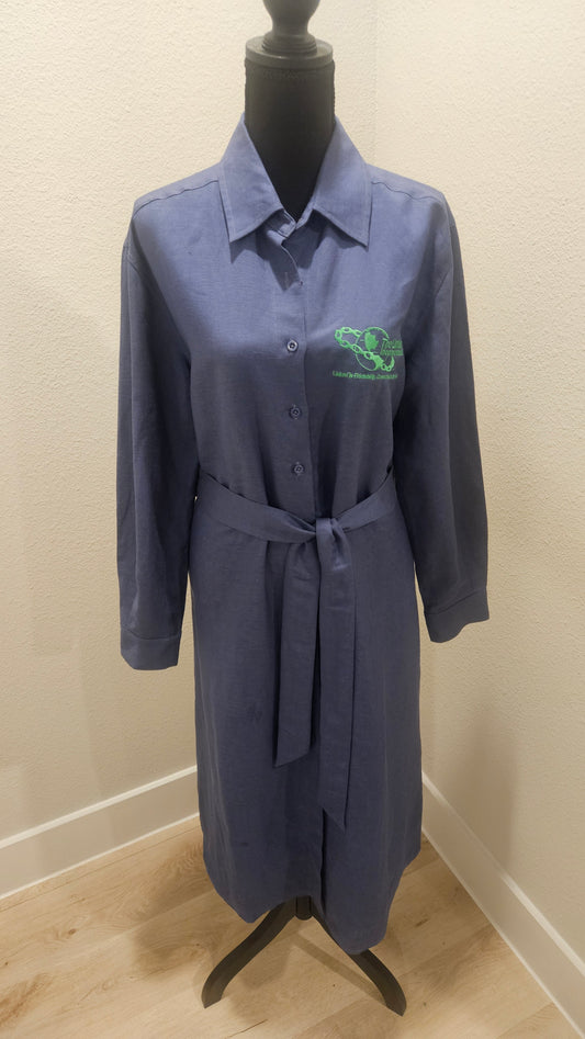 Links Long-Sleeved Linen Dress