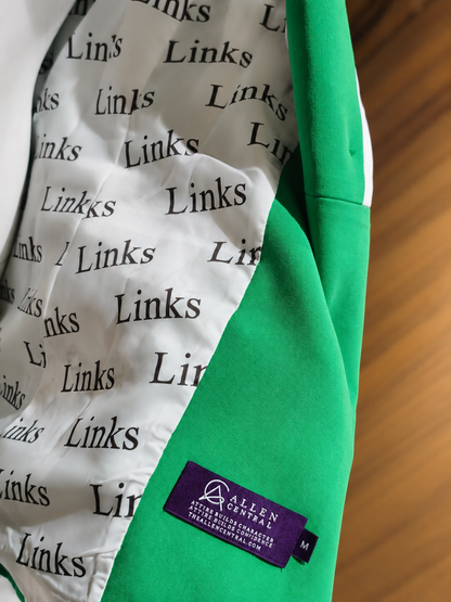 Green Blazer with White Piping