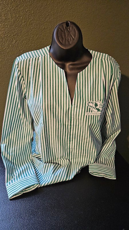 Links Green and White Striped Pullover Shirt